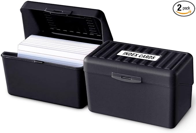 Olivo Index Card Holder Box 3x5 Flash Note Card Holder Storage File Box by Unknown