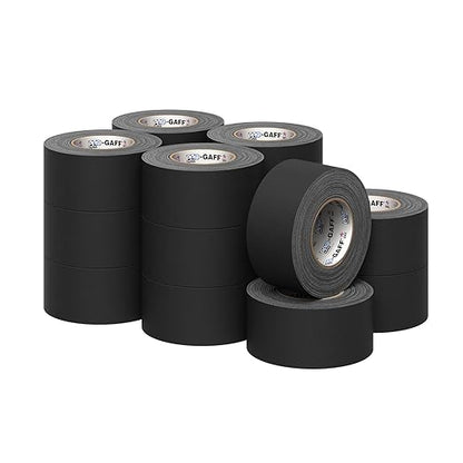 3" Pro Gaff Gaffers Tape 55 yards length black matte. Premium Heavy-Duty by ProTapes%C2%AE