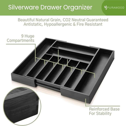 Purawood Bamboo Drawer Organizer - Image 3