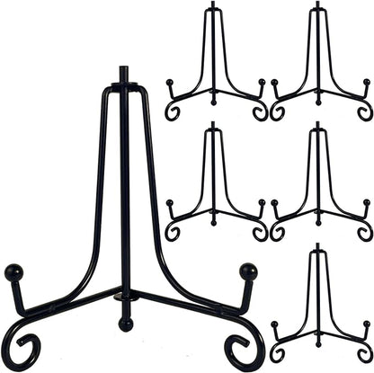HENABLE 6PCS Premium Black Iron Plate Stands by HENABLE