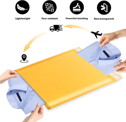 Ctarsthome 52Pack Yellow 8.5x12in Kraft Bubble Mailers Small Business Mailing - Image 7