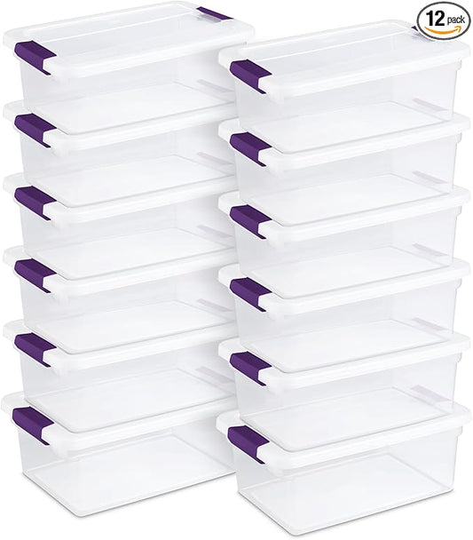 STERILITE 15 Qt ClearView Latch Storage Box, Stackable Bin by Sterilite