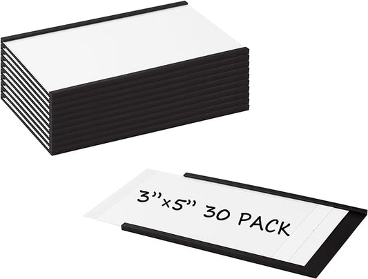 Realth C Channel Magnetic Label Holders 30 Pack 3'' x 5'' by Realth