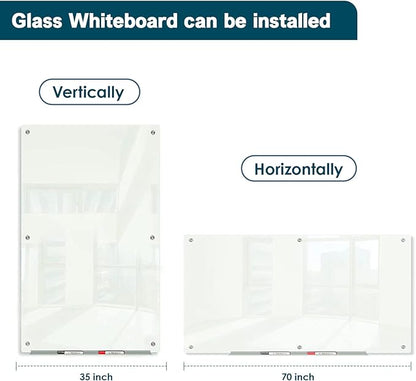 J&J worldwide Glass Dry Erase Board 6' x 3', Glass Whiteboard Magnetic - Image 6