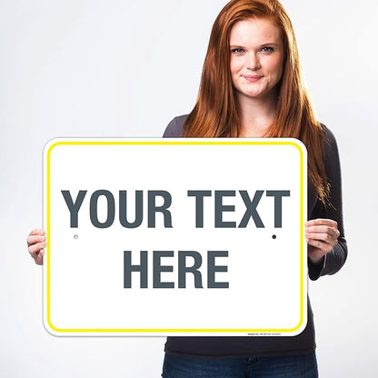 Personalized Custom Customize for Office, Delivery Yellow Sign, 18x24 Inches - Image 2