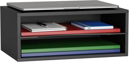 GDINDINFAN Wood Desktop Letter Tray File Organizer, Paper Storage Mail Sorter by GDINDINFAN