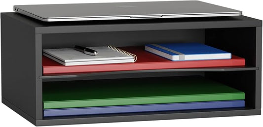 GDINDINFAN Wood Desktop Letter Tray File Organizer, Paper Storage Mail Sorter by GDINDINFAN
