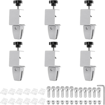 PATIKIL 6 Pcs 1/8"to 1/2" Adjustable Desk Divider Partition Clips, Aluminum by PATIKIL