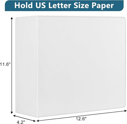 CIXILDTS 4-Inch 3 Ring Binder, Standard 4" Slant-D Ring Binder Fit Letter Size - Image 2