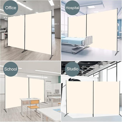 Room Divider 2 Panel Large Privacy Screens, Tall 6FT Partition Room Dividers - Image 7