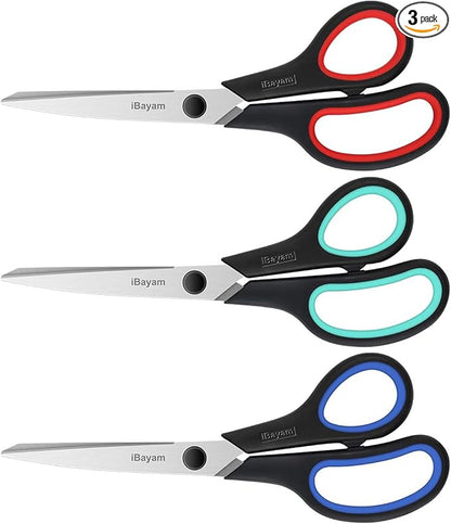 3-Pack 8" Heavy Duty Scissors by iBayamDirect