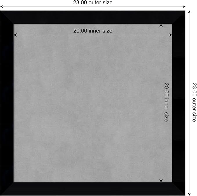 Amanti Art Black Framed Magnetic Board 23x23 Medium Vision Board - Image 3