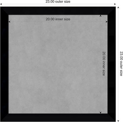 Amanti Art Black Framed Magnetic Board 23x23 Medium Vision Board - Image 4