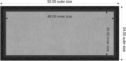 Amanti Art Black Framed Magnetic Board 24x52 Oversize Vision Board - Image 2