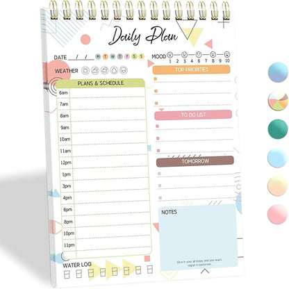 Tlenpo To Do List Notebook Pad, Daily Planner Notepad, 60 Sheets Double Sided by Tlenpo