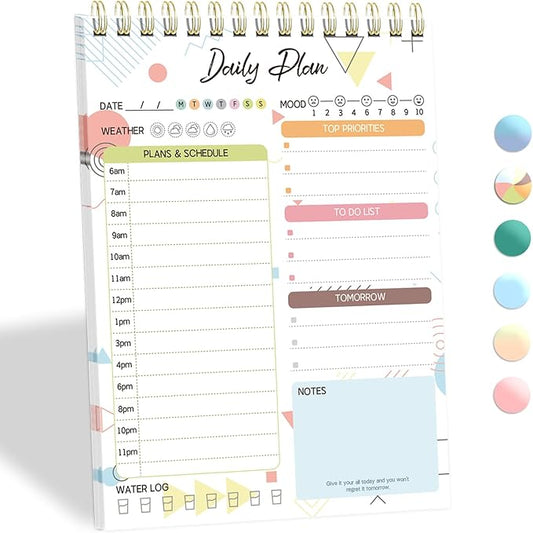 Tlenpo To Do List Notebook Pad, Daily Planner Notepad, 60 Sheets Double Sided by Tlenpo