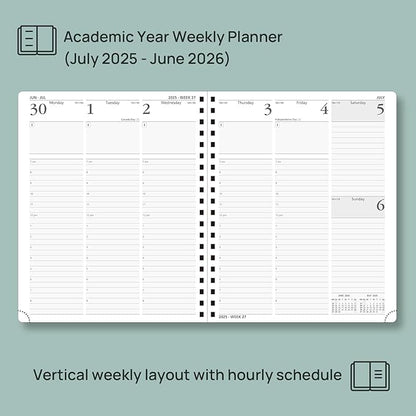 POPRUN Planner 2025-2026 Academic Weekly Calendar - Image 3