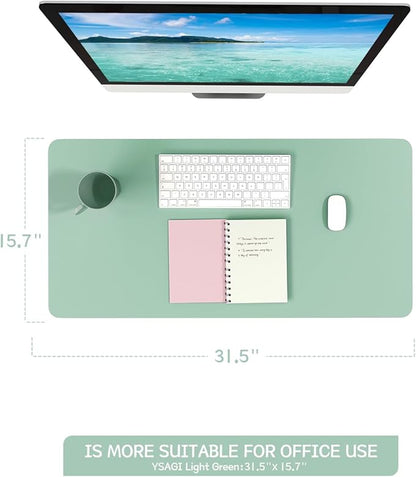 YSAGi Non-Slip Leather Desk Pad, Waterproof Laptop Computer Desk Keyboard Mat - Image 7