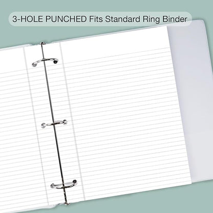 POPRUN Loose Leaf Paper, 8.5" x11" Wide Ruled, 100GSM / AA Grade Bulk Lined - Image 5
