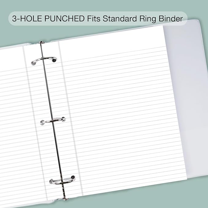 POPRUN Loose Leaf Paper, 8.5" x11" College Ruled, 100GSM / AA Grade Bulk Lined - Image 5