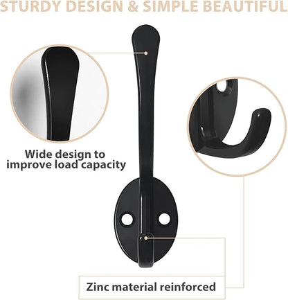 Homanu 14 Pack Coat Hooks Wall Mounted - Image 4