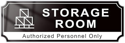 Storage Room Door Sign for Business, Self-Adhesive Durable Modern Storage Room by LUHIMO