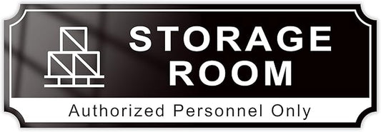 Storage Room Door Sign for Business, Self-Adhesive Durable Modern Storage Room by LUHIMO