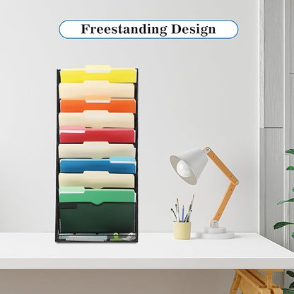 EASEPRES Desk File Organizer Mesh 11-Tier, Hanging Wall Mount Document - Image 6