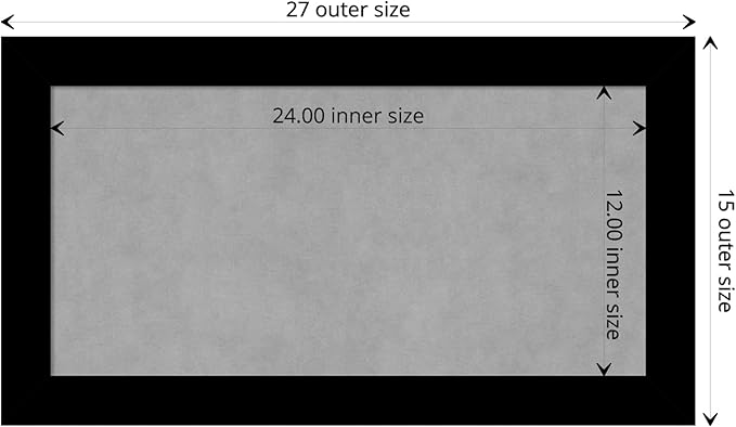 Amanti Art Black Framed Magnetic Board 15x27 Small Vision Board - Image 4