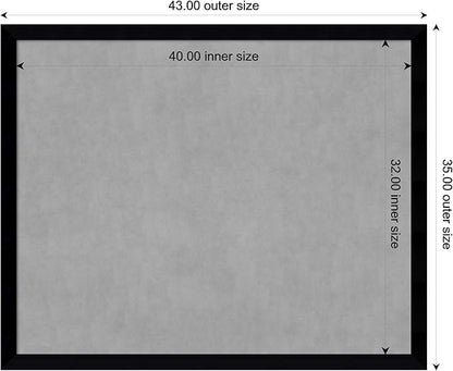 Amanti Art Black Framed Magnetic Board 35x43 X-Large Vision Board - Image 3