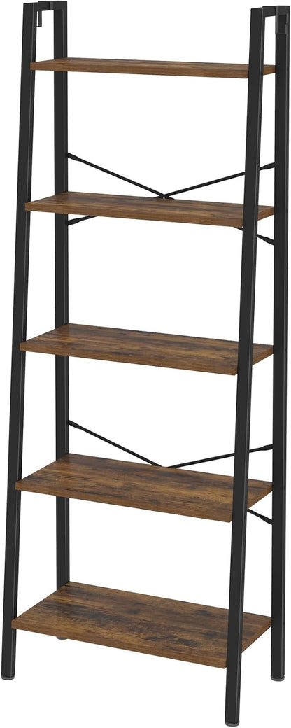 Hzuaneri Ladder Shelf, Bookshelf Bookcase, Freestanding Corner Storage Shelve - Image 9