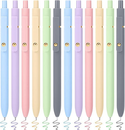 FIOVER Colored Pens, 12 Pack Colorful Gel Pens, Quick-Dry 0.7mm Medium Point by FIOVER
