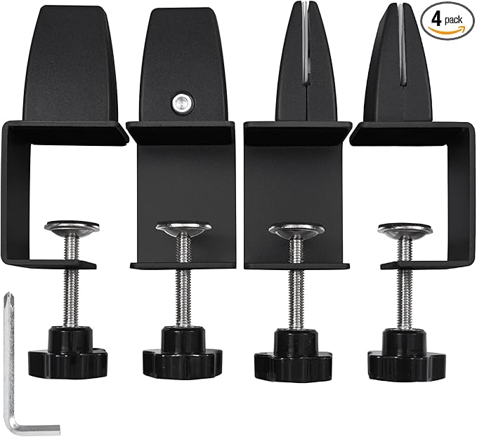 Heavy Duty Sneeze Guard Clamp For 0.1" to 1" Thick Panel, Desk Partition by Unknown