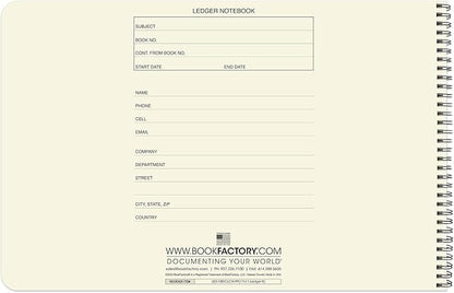 BookFactory Accounting Ledger Notebook/Large 8 Column Accounting Ledger - Image 2