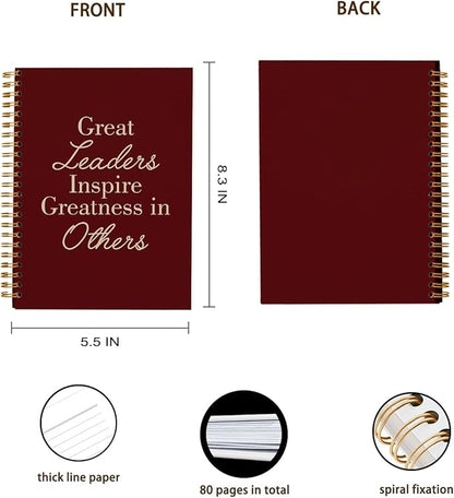 OXW Red Meeting Notebooks for Work, Leadership Gifts Office Work Notebook - Image 4