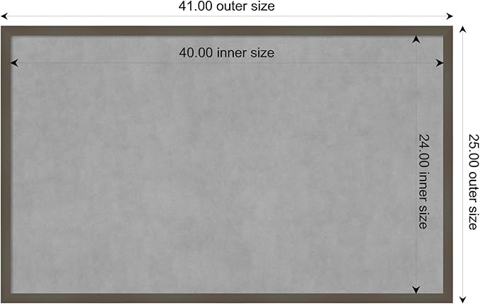 Amanti Art Grey Framed Magnetic Board 25x41 Large Vision Board - Image 4