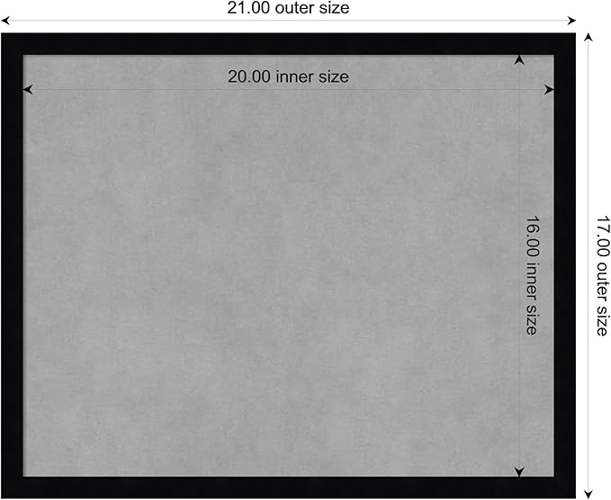 Amanti Art Black Framed Magnetic Board 17x21 Small Vision Board - Image 3