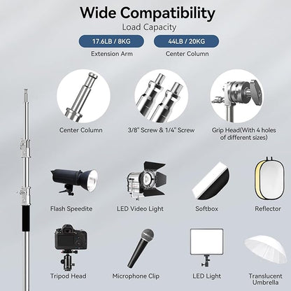 2 Pack Photography C Stand: 100% Stainless Steel - Image 3