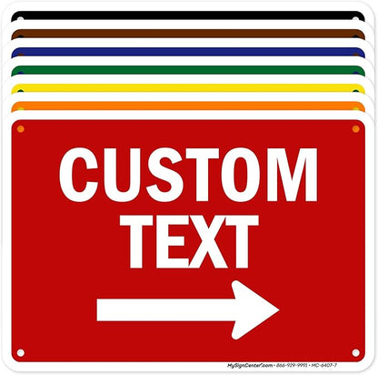 Custom Arrow, Custom Directional Sign, Right Arrow, 7x10 Inches, 55 mil thick by MySignCenter