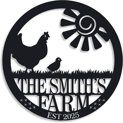 Personalized Chicken Farm Sign, Custom Chicken Coop Signs by ENFODREAM