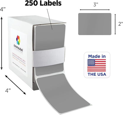 ChromaLabel 2 x 3 inch Permanent Color Code Rectangle Labels, 250 Labels per - Image 2
