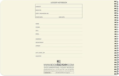BookFactory Accounting Ledger Notebook/Large 3 Column Accounting Ledger - Image 2