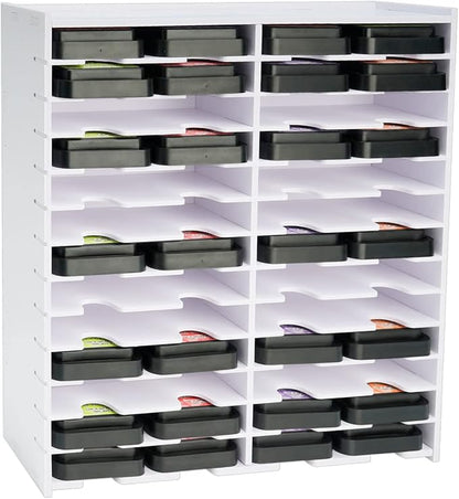 Krafetto 26 Grids Ink Pad Storage Rack, Wall-mountable Stamp Pad Organizer by Krafetto