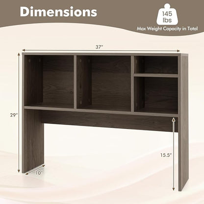 Tangkula Desktop Bookshelf, Countertop Storage Hutch - Image 3