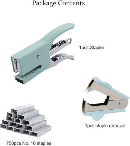 Aacehlh Small Hand-held Stapler Set, 15 Sheet Capacity, Includes 750Pcs Staples - Image 2