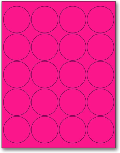 NextDayLabels - 8-1/2 x 11" Neon Color High Light Fluorescent Labels by NextDayLabels