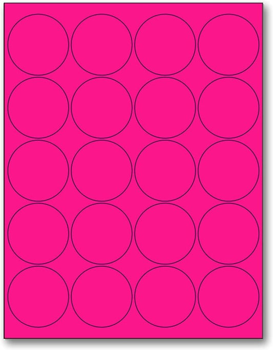 NextDayLabels - 8-1/2 x 11 Neon Color High Light Fluorescent Labels by NextDayLabels