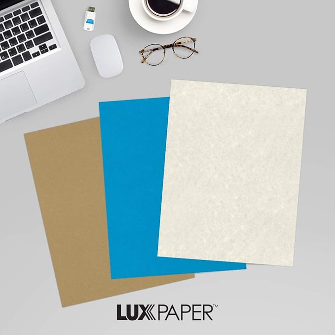 LUXPaper 8.5" x 11" Paper | Letter Size | Cream Parchment | 60lb. Text | 1 - Image 9