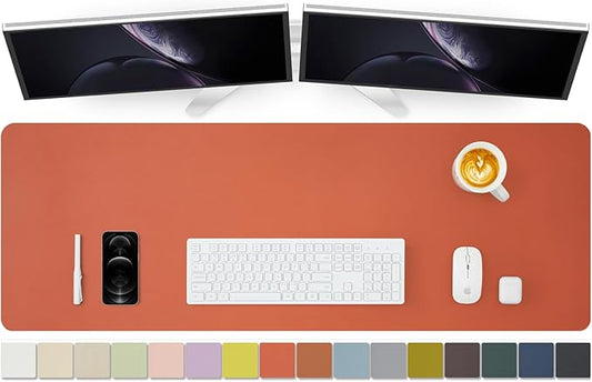 Large Desk Mat - 47.2"x 17" Non-Slip PU Desk Pad by HOMIEAZICOZI