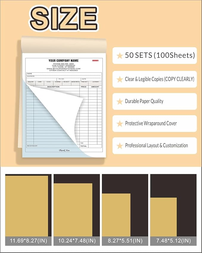 Custom Carbonless Invoice Book - Image 2